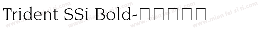 Trident SSi Bold字体转换